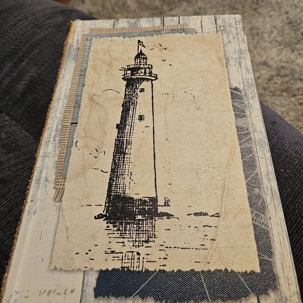 Nautical Lighthouse Canvas Faux-book Blue and Beige - Picture 5 of 7